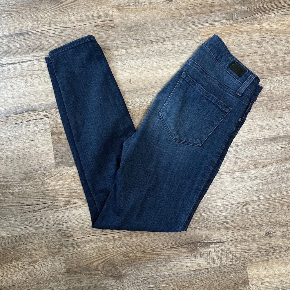Paige Womens Hoxton Dark Wash Ankle Skinny Jeans Size 28 Denim Mid Rise